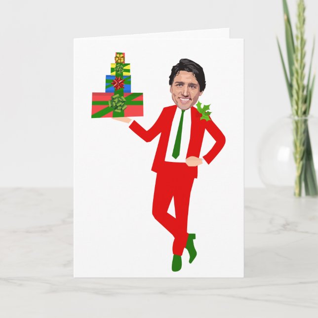 christmas justin trudeau holiday card (Front)