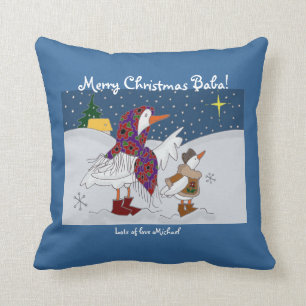 Christmas Kachka (Duck) Ukrainian Folk Art Cushion