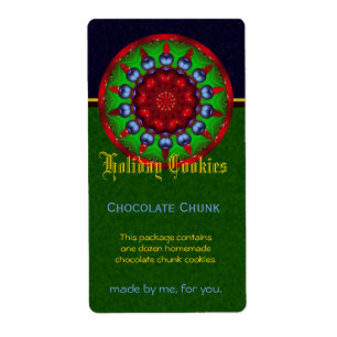 Christmas Kaleidoscope Apothecary Label