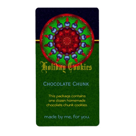 Christmas Kaleidoscope Apothecary Label Shipping Label
