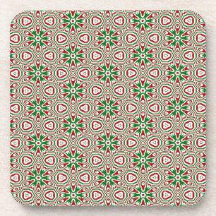 Christmas Kaleidoscope Pattern Coaster