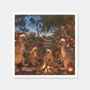 Christmas Kangaroo Camping Napkin