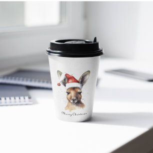 Christmas Kangaroo, customisable Paper Cups