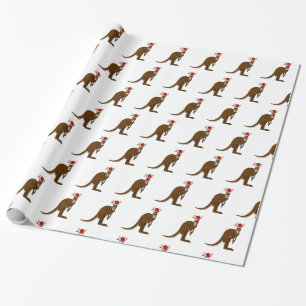 Christmas Kangaroo Wrapping Paper