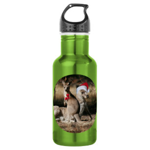 Christmas Kangaroos Australian Style 532 Ml Water Bottle