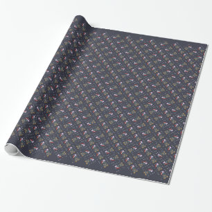 Christmas Kawaii Blue Heeler Wrapping Paper