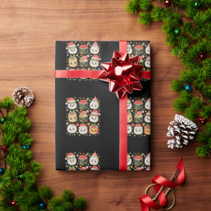 Christmas Kawaii Sushi Santa Japanese Food Xmas Wrapping Paper