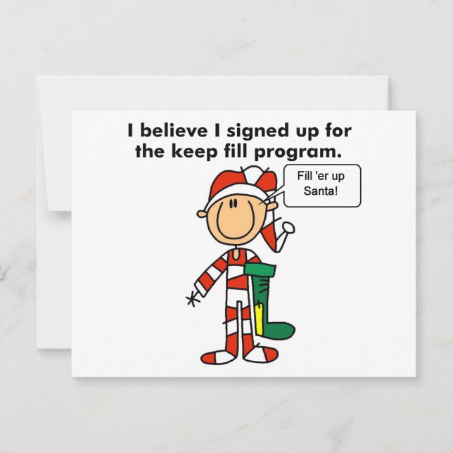 Christmas Keep Fill Program Tshirts and Gifts Holiday Card (Front)