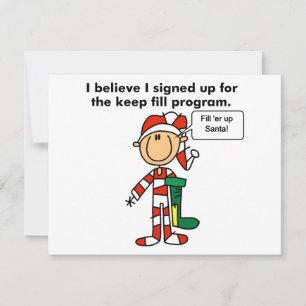 Christmas Keep Fill Program Tshirts and Gifts Holiday Card