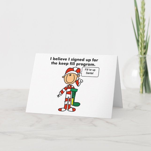 Christmas Keep Fill Program Tshirts and Gifts Holiday Card (Front)