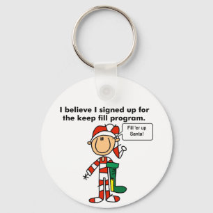 Christmas Keep Fill Program Tshirts and Gifts Key Ring