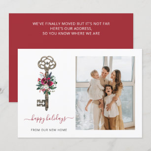 Christmas Key We've Moved Photo Holiday Cards