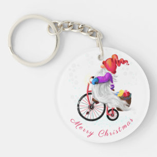 Christmas Keychain Gnome with Gifts