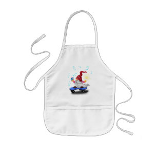 Christmas Kids' Apron Skater Gnome with Gifts