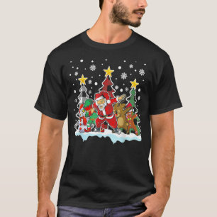 Christmas Kids Boys Men Dabbing Santa Elf Deer Fri T-Shirt
