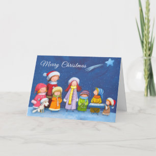 Christmas Kids Choir 5" x 7" Folded Holiday Card