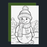 Christmas kids colouring snowman add text  holiday card<br><div class="desc">Christmas kids colouring snowman add text Holiday Card</div>