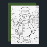 Christmas kids colouring snowman add text  holiday card<br><div class="desc">Christmas kids colouring snowman add text Holiday Card</div>