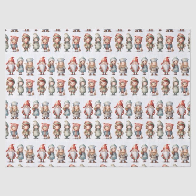 christmas kids winter pattern tissue paper (Front)