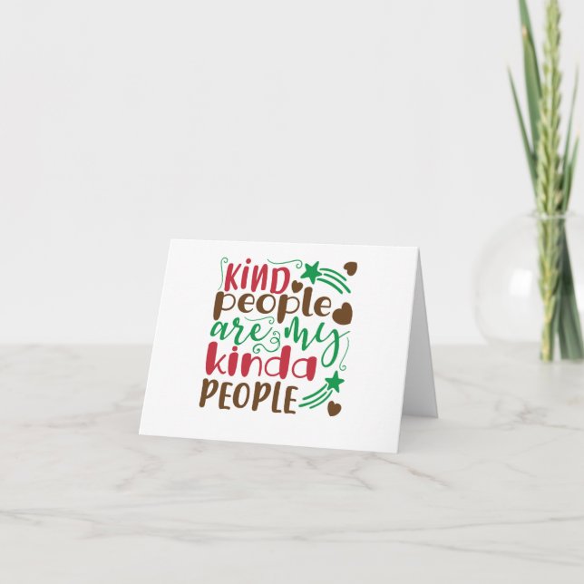 Christmas kind people thank you card (Front)