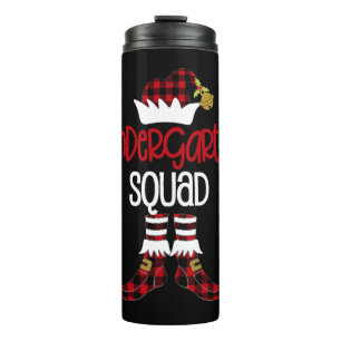 Christmas Kindergarten Squad Elf Teacher Student B Thermal Tumbler