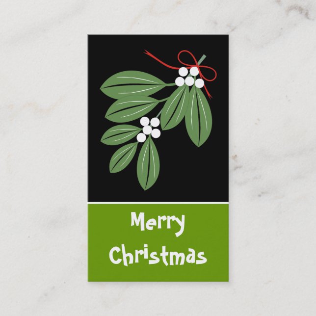 Christmas Kiss Gift Tag-Business Cards (Front)