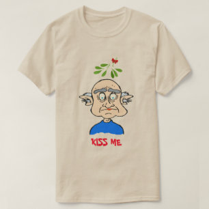 Christmas Kiss Me, edit add text- T-Shirt