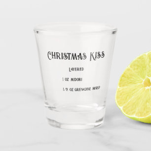 Christmas Kiss Novelty shot glass