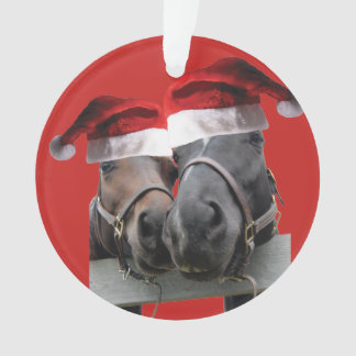 Christmas Kissing Horses Ornament