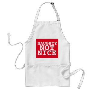 CHRISTMAS KITCHEN APRONS NAIGHTY NOT NICE