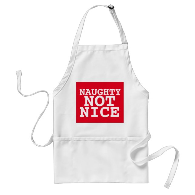 CHRISTMAS KITCHEN APRONS NAIGHTY NOT NICE (Front)