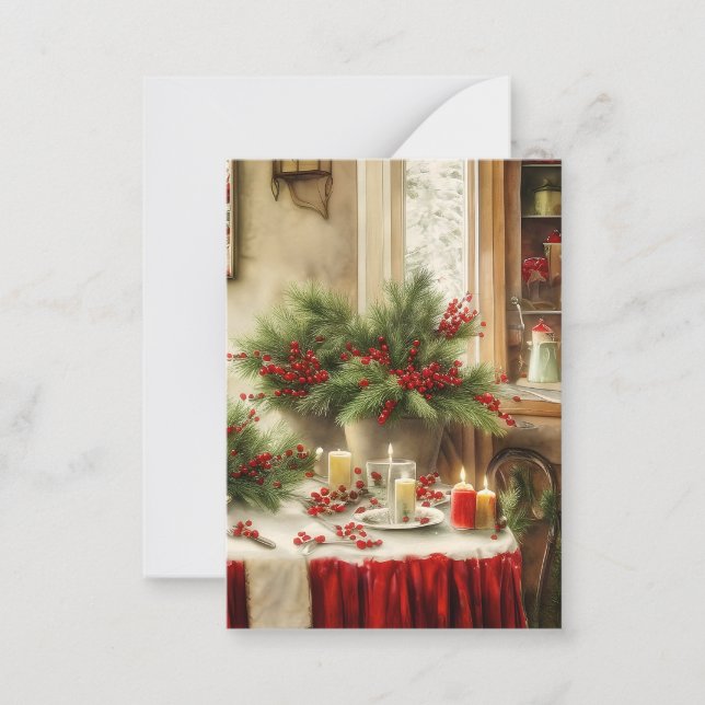 Christmas kitchen budget mini card (Front)