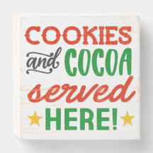 Christmas Kitchen Decor Cookies Hot Cocoa Quote