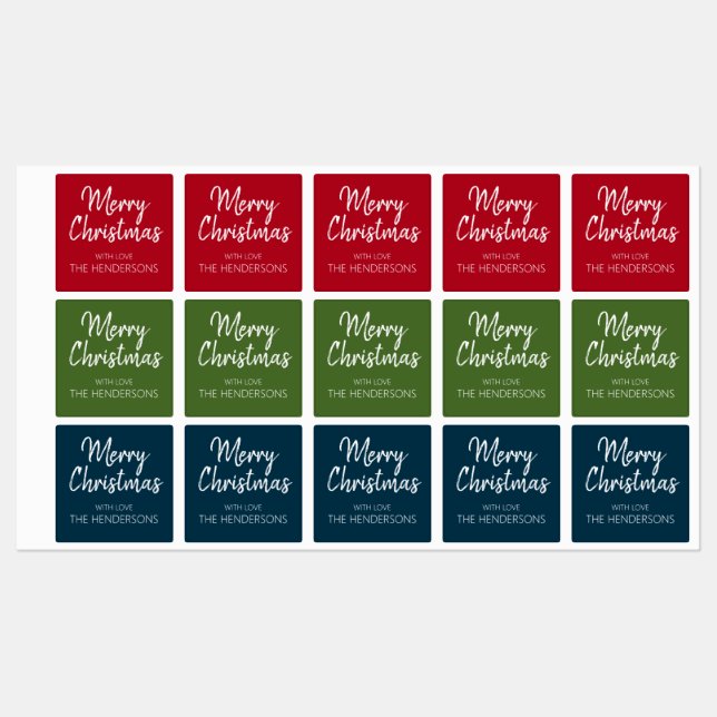 Christmas Kitchen Monogram Red Green Blue Food (Sheet)