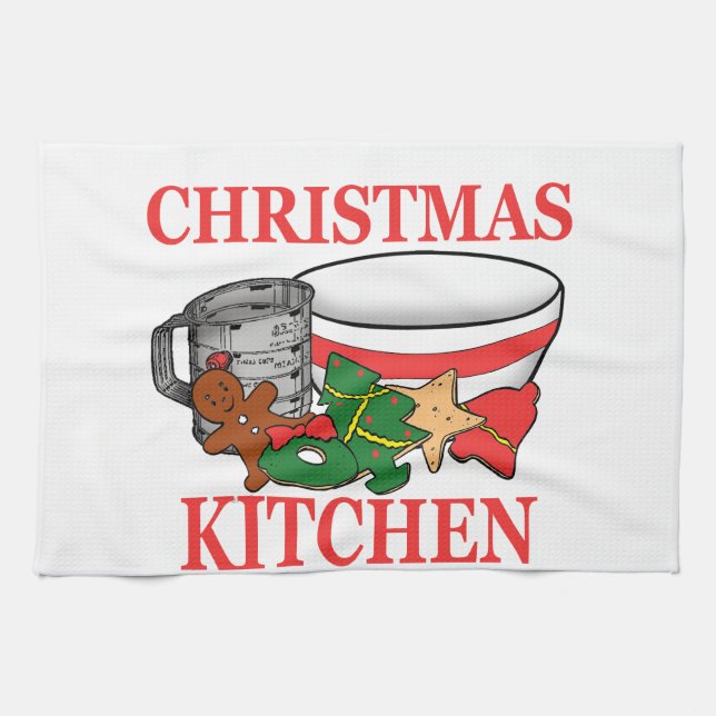 christmas kitchen tea towel (Horizontal)
