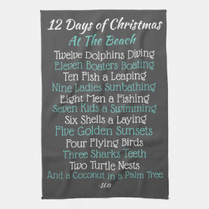 Christmas Kitchen Towel Beach Christmas Decor