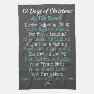 Christmas Kitchen Towel Beach Christmas Decor