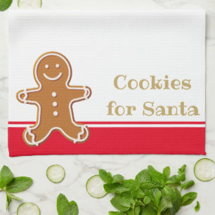 Christmas Kitchen Towel Cookies For Santa