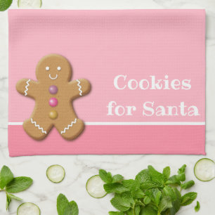 Christmas Kitchen Towel Cookies For Santa
