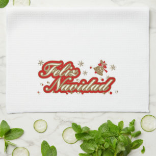Christmas Kitchen Towel Feliz Navidad