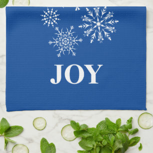 Christmas Kitchen Towel Joy Snowflakes