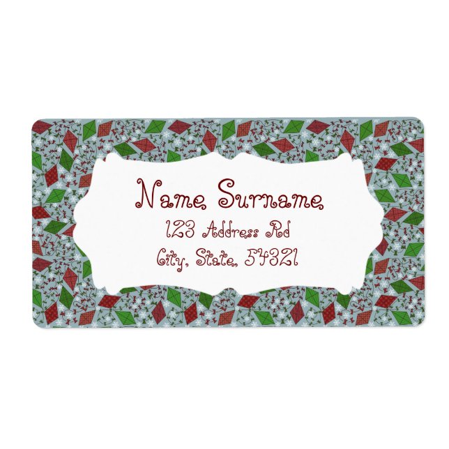 Christmas Kites, address labels (Front)