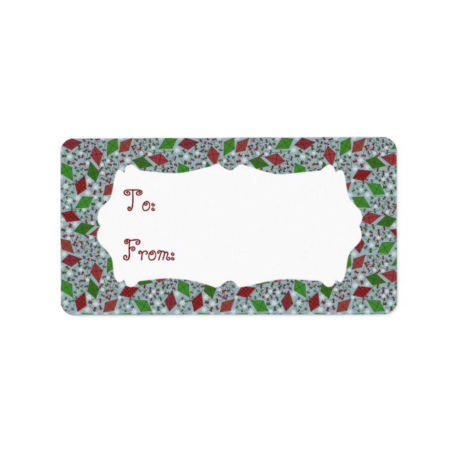 Christmas Kites, gift labels (Front)
