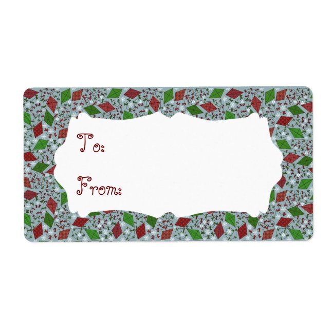 Christmas Kites, gift labels (Front)