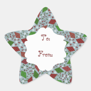 Christmas Kites, gift sticker