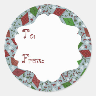Christmas Kites, gift sticker