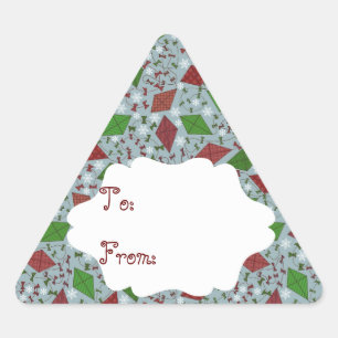 Christmas Kites, gift sticker