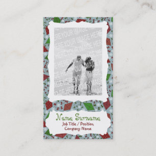Christmas Kites, photo business card template