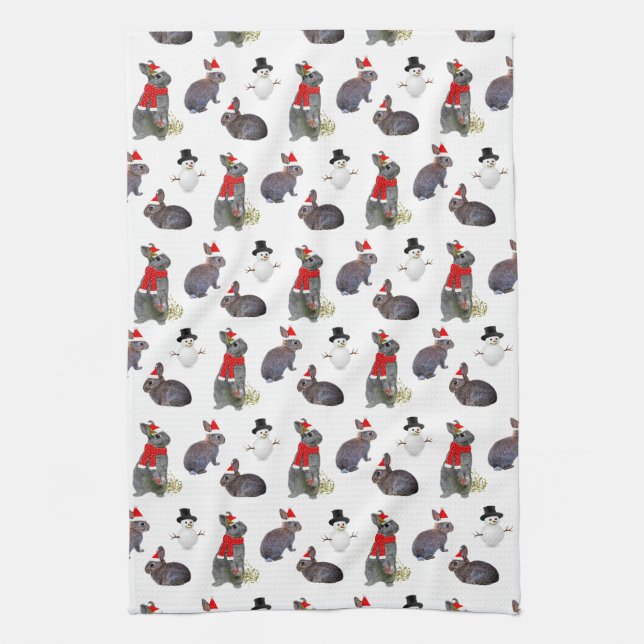 Christmas Kits Party Kitchen Towel (choose colour) (Vertical)