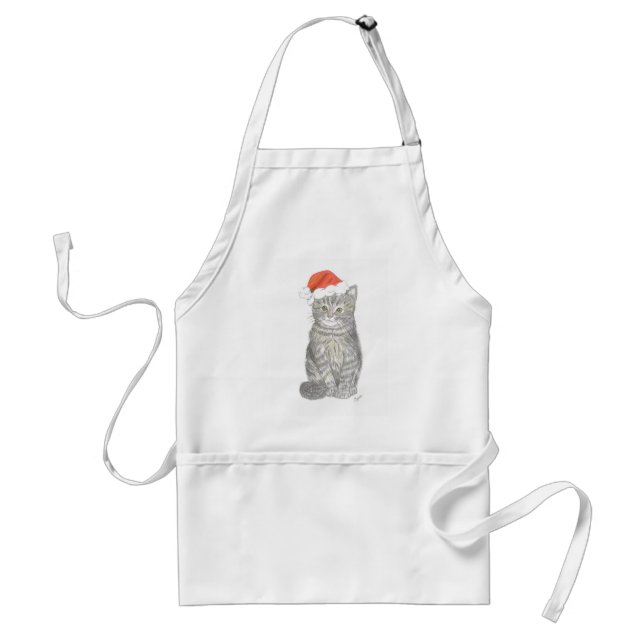 Christmas Kitten Apron (Front)